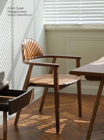 Stylish Ash Wood Computer Desk with Synthetic Leather Top - Modern Home Office Furniture hrn-5269