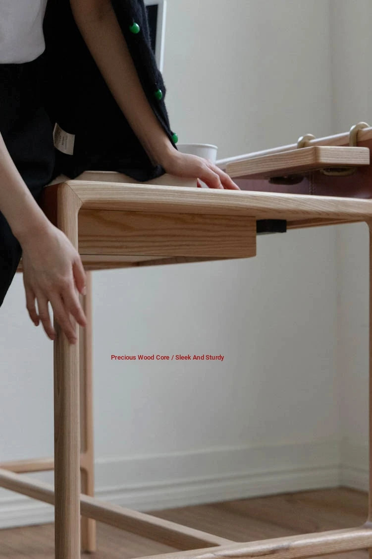 Stylish Ash Wood Chair with Synthetic Leather Upholstery – Modern Comfort for Your Home or Office hrn-5270