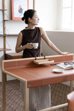 Stylish Ash Wood Chair with Synthetic Leather Upholstery – Modern Comfort for Your Home or Office hrn-5270