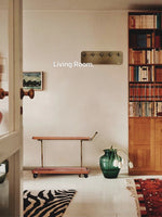 Elegant Metal and Oak Serving Cart with Copper Accents - Perfect for Entertaining hrn-5272