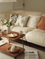 Elegant Metal and Oak Serving Cart with Copper Accents - Perfect for Entertaining hrn-5272