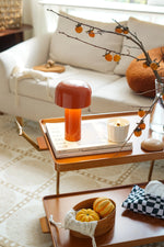 Elegant Metal and Oak Serving Cart with Copper Accents - Perfect for Entertaining hrn-5272