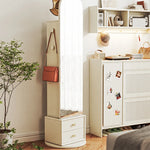 Elegant Solid Wood and Glass Full-Length Mirror – Stylish Multi-Layer Board Design for Home Décor hrvr-5085