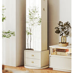 Elegant Solid Wood and Glass Full-Length Mirror – Stylish Multi-Layer Board Design for Home Décor hrvr-5085