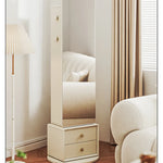 Elegant Solid Wood and Glass Full-Length Mirror – Stylish Multi-Layer Board Design for Home Décor hrvr-5085