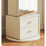 Elegant Solid Wood and Glass Full-Length Mirror – Stylish Multi-Layer Board Design for Home Décor hrvr-5085