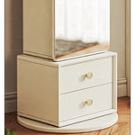 Elegant Solid Wood and Glass Full-Length Mirror – Stylish Multi-Layer Board Design for Home Décor hrvr-5085