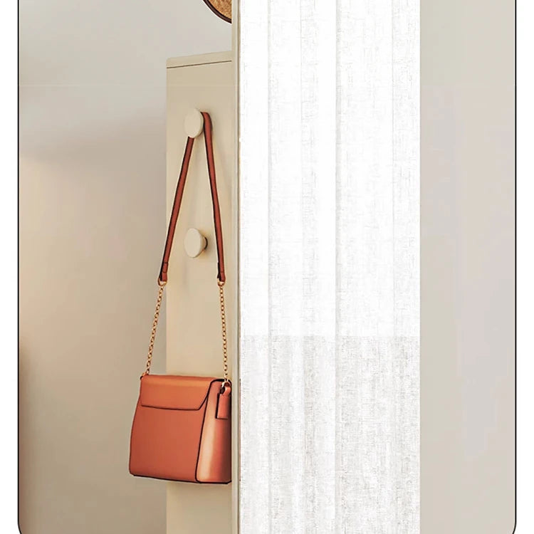 Elegant Solid Wood and Glass Full-Length Mirror – Stylish Multi-Layer Board Design for Home Décor hrvr-5085