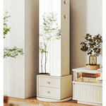 Elegant Solid Wood and Glass Full-Length Mirror – Stylish Multi-Layer Board Design for Home Décor hrvr-5085