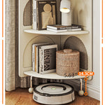 Stylish Solid Wood Rattan Weaving Cabinet - Elegant Curved Design for Modern Living Spaces hrvr-5086