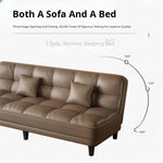 3-Seater Foldable Sofa Bed, Cat-Scratch-Resistant Leather Convertible Couch for Small Living Room hs-0526-1