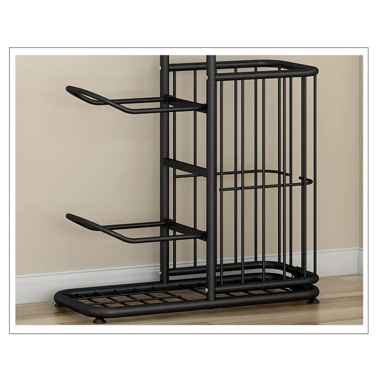 Multi-Tier Metal Sports Storage Rack for Balls & Equipment Organization hsen-2027