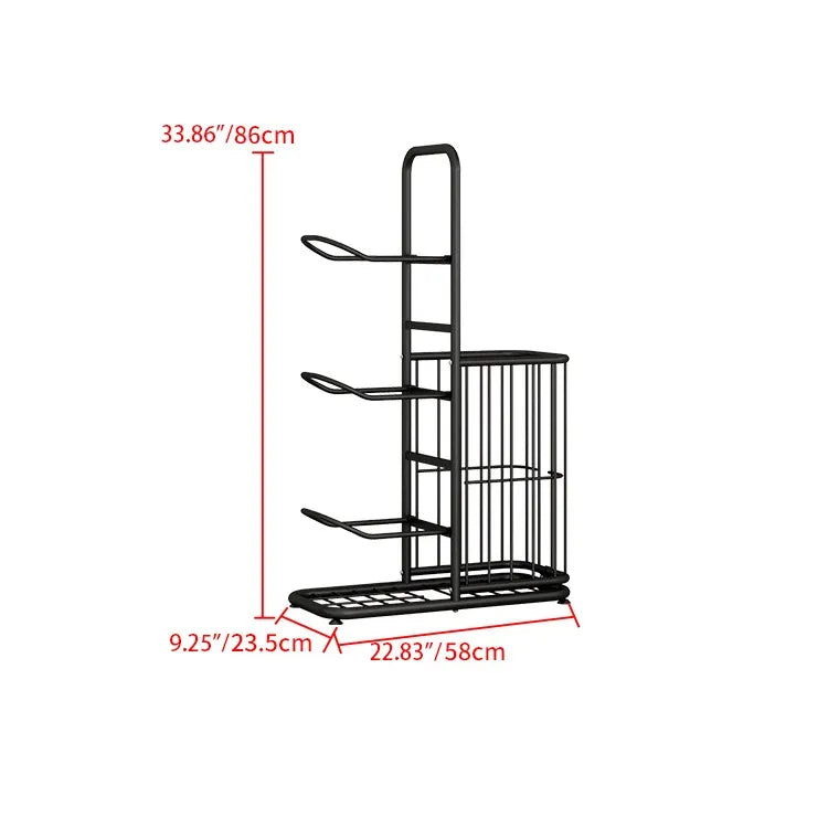 Multi-Tier Metal Sports Storage Rack for Balls & Equipment Organization hsen-2027