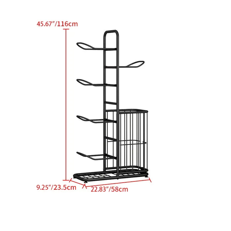 Multi-Tier Metal Sports Storage Rack for Balls & Equipment Organization hsen-2027