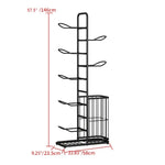Multi-Tier Metal Sports Storage Rack for Balls & Equipment Organization hsen-2027