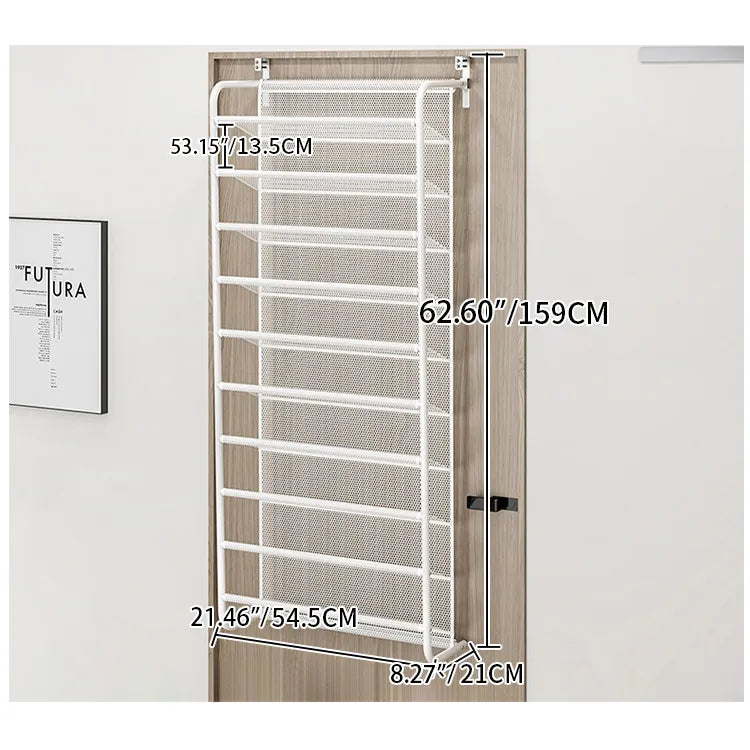 Over-the-Door Metal Shoe Storage Rack - Maximize Space with Style hsen-2035