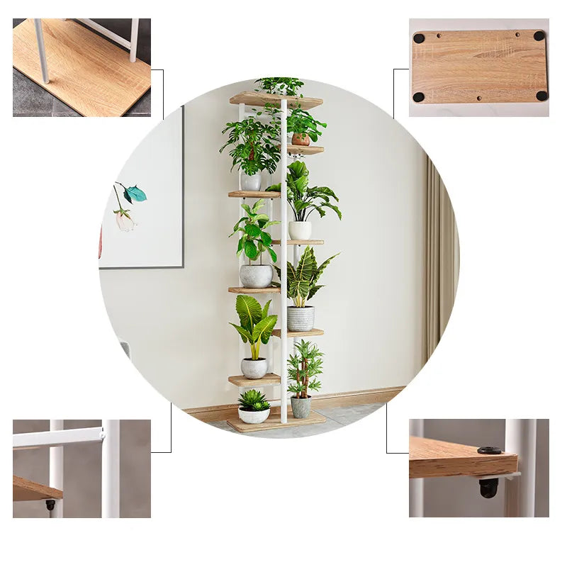 Vertical Indoor Plant Stand with Multiple Tiers for Home and Office Decoration hsen-2036