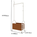 Stylish Faux Leather Coat Hanger with Storage & Hooks for Modern Homes hsj-2248