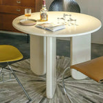 Modern Round Dining Table with Elegant Gloss Finish for Stylish Spaces hsj-2249