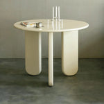 Modern Round Dining Table with Elegant Gloss Finish for Stylish Spaces hsj-2249