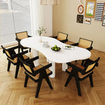 Sleek Contemporary White Oval Dining Table - Elegant Home Centerpiece hsj-2254