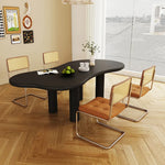 Sleek Contemporary White Oval Dining Table - Elegant Home Centerpiece hsj-2254