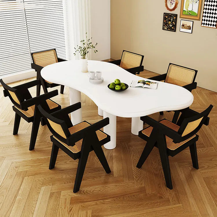 Sleek Contemporary White Oval Dining Table - Elegant Home Centerpiece hsj-2254