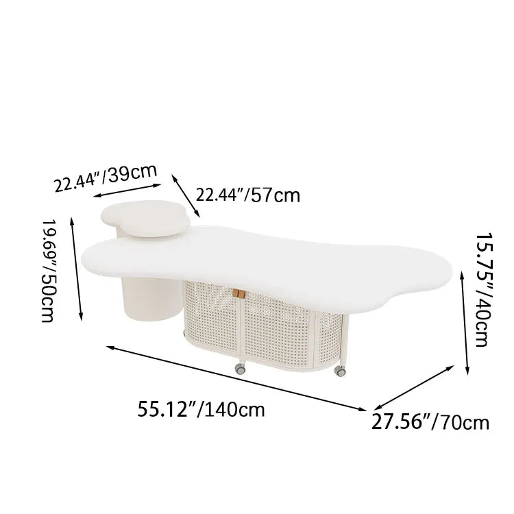 Stylish Modern Tea Table with Rattan Accents and Rolling Wheels hsj-2255