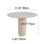 Elegant Round Sintered Stone Dining Table in Beige White with Carbon Steel Base – Perfect for Modern Interiors hsj-2258
