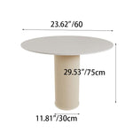Elegant Round Sintered Stone Dining Table in Beige White with Carbon Steel Base – Perfect for Modern Interiors hsj-2258