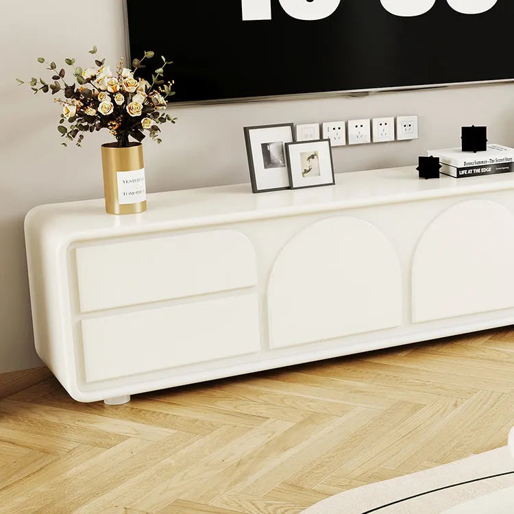 Modern White TV Cabinet with Sleek Minimalist Design for Stylish Living Rooms hsj-2260