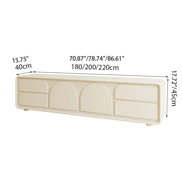 Modern White TV Cabinet with Sleek Minimalist Design for Stylish Living Rooms hsj-2260