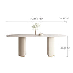 Elegant Sintered Stone Dining Table with Faux Leather Finish - Modern Minimalist Design hsj-2261