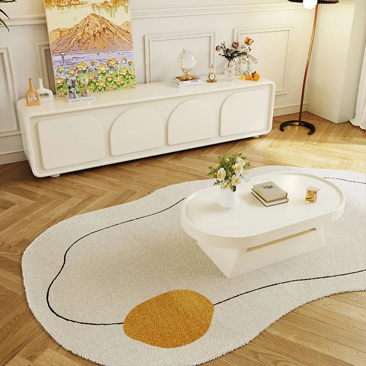 Modern Sleek White Tea Table - Elegant Design for Stylish Living Rooms hsj-2269