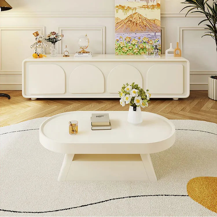 Modern Sleek White Tea Table - Elegant Design for Stylish Living Rooms hsj-2269