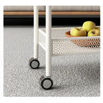 Modern Glass Rolling Cart with Storage Shelf – Perfect for Living Room Decor hsj-2270