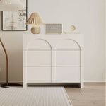 Modern Ash Wood Cabinet with Arched Design - Elevate Your Space hsj-2273