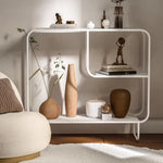 Modern White Metal Storage Rack - Sleek Design for Stylish Organization hsj-2275
