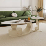 Sleek Sintered Stone Tea Table for Modern Living Room Decor hsj-2276