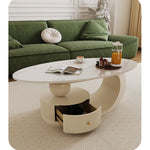 Sleek Sintered Stone Tea Table for Modern Living Room Decor hsj-2276