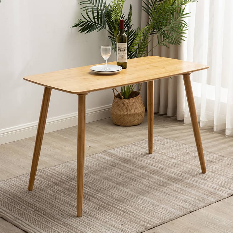 Elegant Bamboo Table in Natural Wood Finish - Perfect for Modern Living Spaces hsl-119