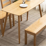Elegant Bamboo Table in Natural Wood Finish - Perfect for Modern Living Spaces hsl-119