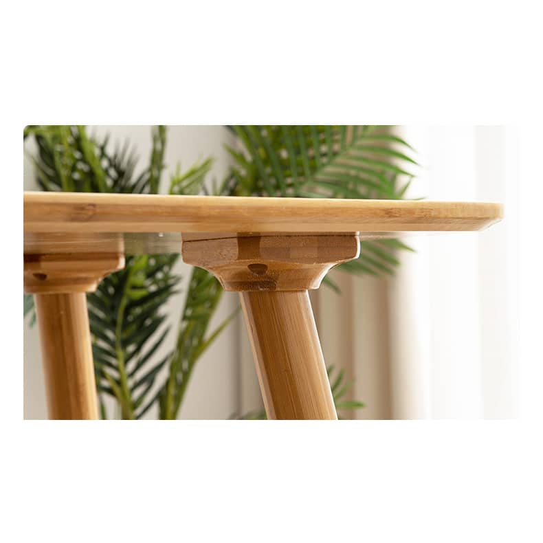Elegant Bamboo Table in Natural Wood Finish - Perfect for Modern Living Spaces hsl-119