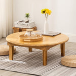 Natural Wood Color Bamboo Tea Table - Elegant and Stylish Decor Piece hsl-128