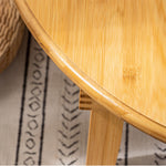 Natural Wood Color Bamboo Tea Table - Elegant and Stylish Decor Piece hsl-128