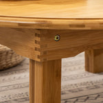 Natural Wood Color Bamboo Tea Table - Elegant and Stylish Decor Piece hsl-128