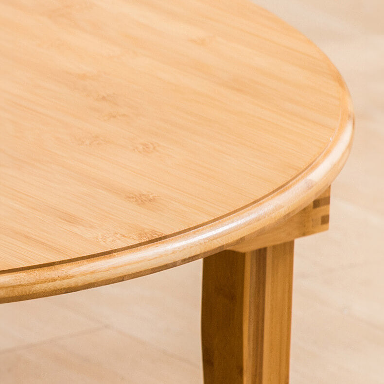 Natural Wood Color Bamboo Tea Table - Elegant and Stylish Decor Piece hsl-128
