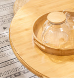 Natural Wood Color Bamboo Tea Table - Elegant and Stylish Decor Piece hsl-128