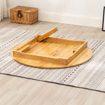Natural Wood Color Bamboo Tea Table - Elegant and Stylish Decor Piece hsl-128