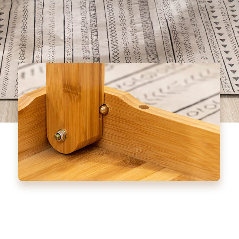 Natural Wood Color Bamboo Tea Table - Elegant and Stylish Decor Piece hsl-128